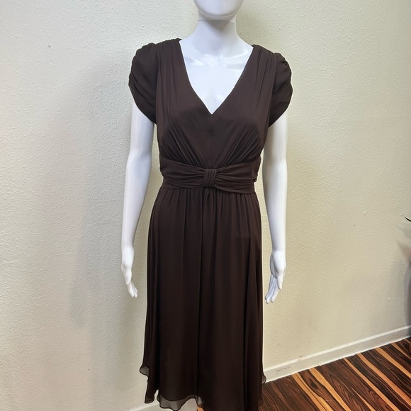 Suzi Chin for Maggy Boutique Chocolate Midi Dress - Picture 5 of 12